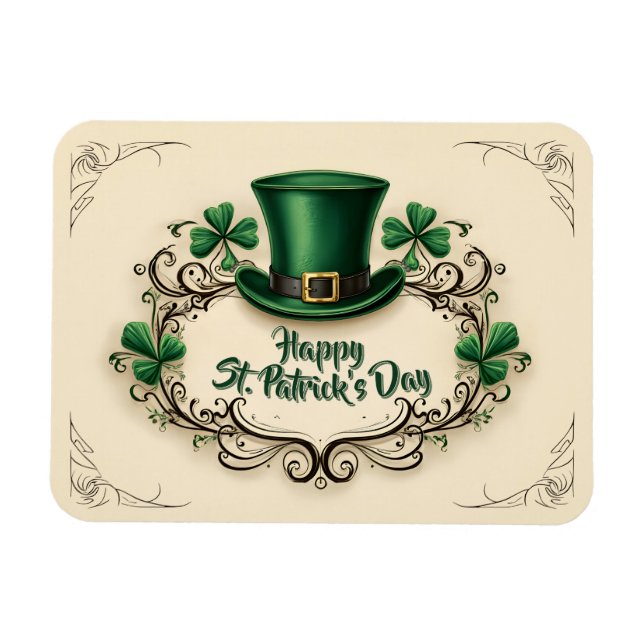 Magnet Flexible Happy St. Patrick’s Day Shamrock Design (Horizontal)