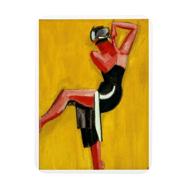 Magnet Flexible Harald Giersing, Dancer on Yellow Arrière - plan,  (Vertical)