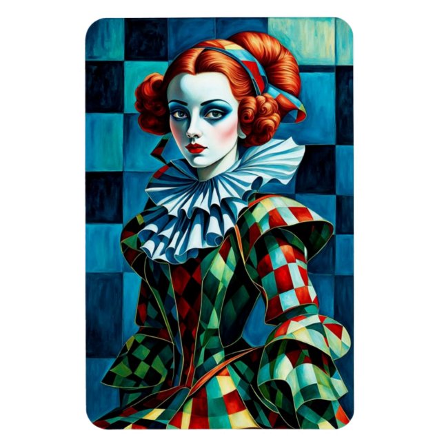 Magnet Flexible "Harlequin Elegance - Art Magnet" (Vertical)
