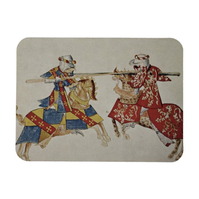 Magnet Flexible Harley 4205 f.366 Jousting Knights, c.1445 (vellum (Horizontal)
