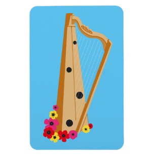 Magnet Flexible Harpist Floral Harp Plutôt