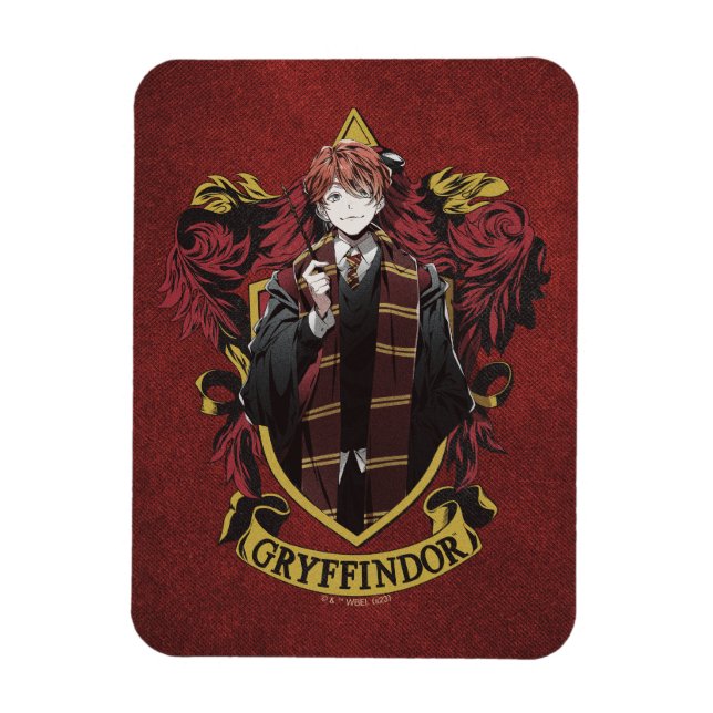 Magnet Flexible HARRY POTTER™ | Anime Ron Weasley House Crest (Vertical)