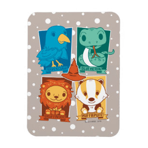 MAGNET FLEXIBLE HARRY POTTER™   CARTOON HOGWARTS™ MAISONS