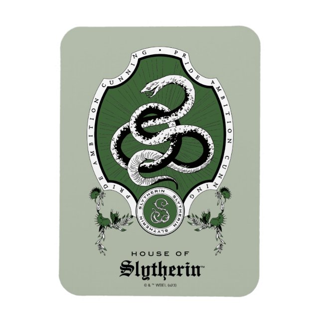 Magnet Flexible HARRY POTTER™ | Délicat croquis SLYTHERIN™ Crest (Vertical)