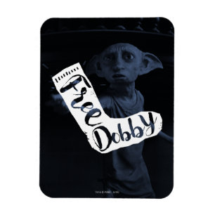 Magnet Flexible Harry Potter   "Free Dobby" Sock Typography