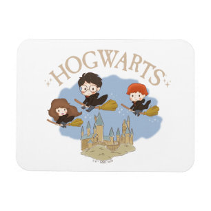 Magnet Flexible HARRY POTTER™, Hermione & Ron Fly Over HOGWARTS™