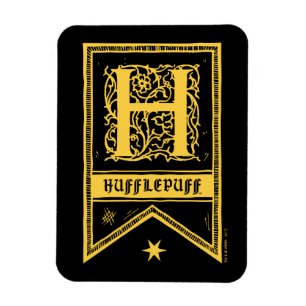 Magnet Flexible Harry Potter   Hufflepuff Monogram Banner