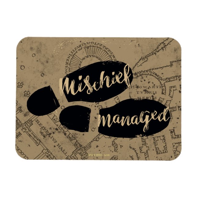 Magnet Flexible Harry Potter | MISCHIEF MANAGED™ Mappage Empreinte (Horizontal)