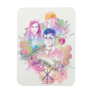Magnet Flexible Harry Potter Spell   Harry, Hermione, & Ron Waterc