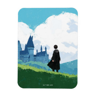 Magnet Flexible HARRY POTTER™ Surplombant le château HOGWARTS™
