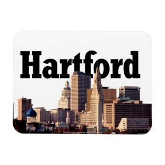 Magnet Flexible Hartford Skyline avec Hartford dans le ciel