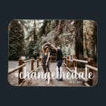 Magnet Flexible hashtag modifier la photo date<br><div class="desc">parfois arrive un moment où les plans changent et vous devez vous ajuster afin que nous vous donnons l'occasion d'annoncer à vos proches vos nouveaux plans avec photo et script personnalisés</div>