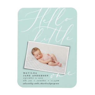 Magnet Flexible Hello little one chic modern photo