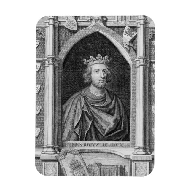 Magnet Flexible Henri III (1207-72) Roi d'Angleterre de 1216, eng (Vertical)
