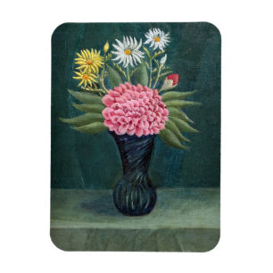 Magnet Flexible Henri Rousseau - Dahlia et marguerites dans un vas