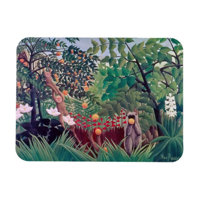 Magnet Flexible Henri Rousseau - Exotic Landscape (Horizontal)