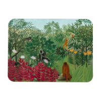 Henri Rousseau - Forêt tropicale avec singes