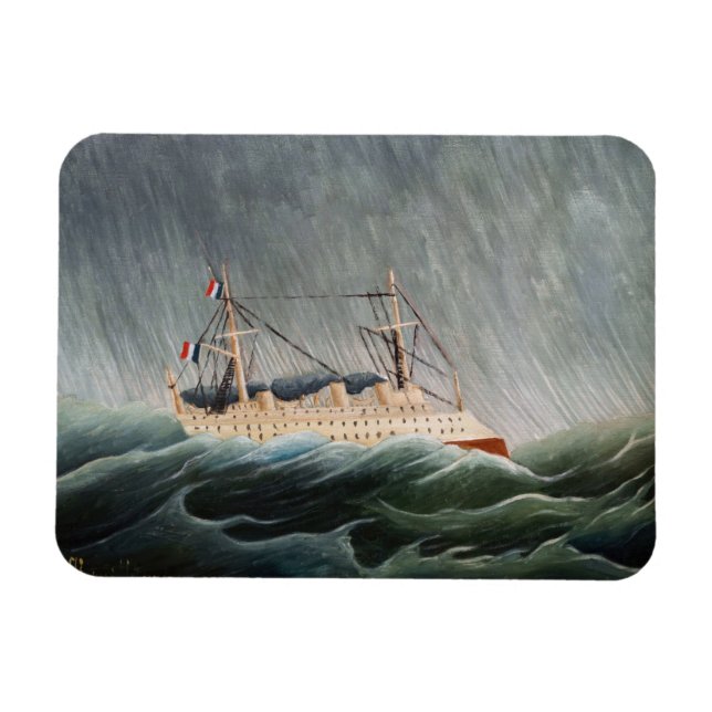 Magnet Flexible Henri Rousseau - Le navire dans la tempête (Horizontal)