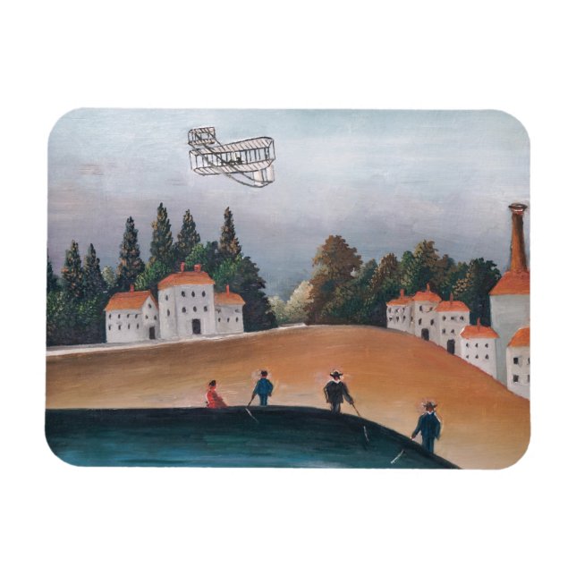 Magnet Flexible Henri Rousseau - Les Pêcheurs et le Biplane (Horizontal)