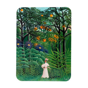 Magnet Flexible Henri Rousseau - Une femme marche dans une forêt e
