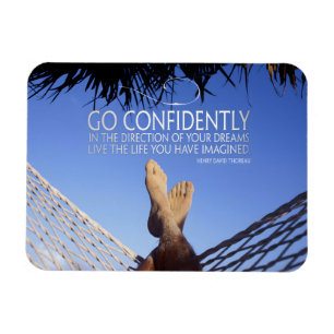 Magnet Flexible Henry David Thoreau Citation inspirante Confiance