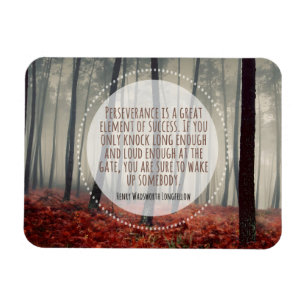 Magnet Flexible Henry Longfellow Citation Inspirationnelle Persévé