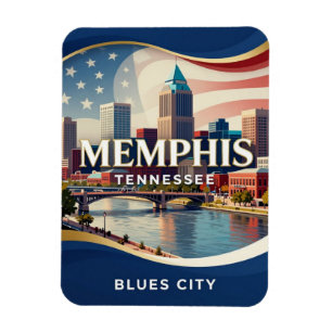 Magnet Flexible Héritage de Memphis Tennessee sur le fleuve Missis
