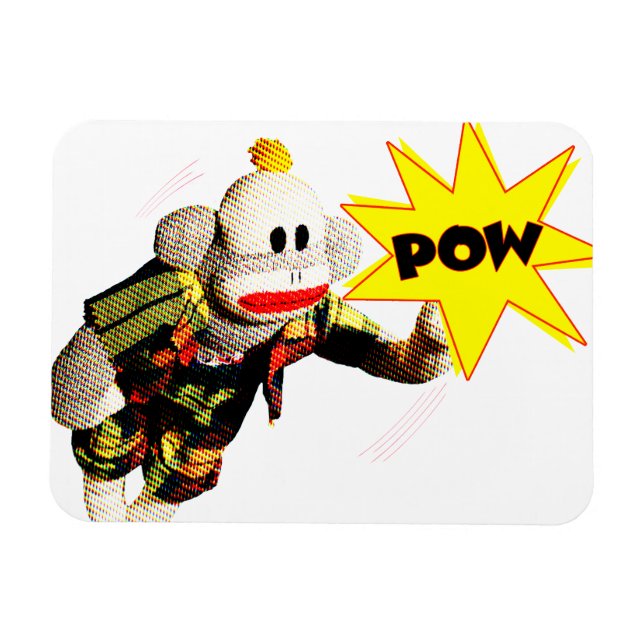 Magnet Flexible Héros Super SockMonkey (Horizontal)