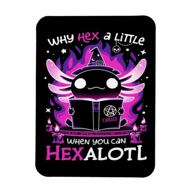 Magnet Flexible Heure de Sortie Axolotl - Salamandre (Vertical)