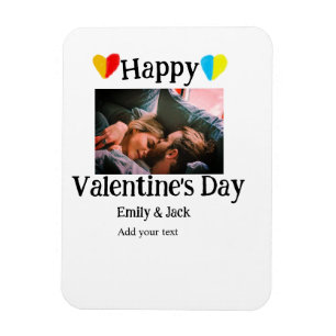 Magnet Flexible Heureuse Sainte-Valentin ajouter nom de couple pho