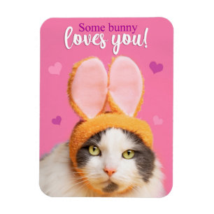 Magnet Flexible Heureuse Sainte-Valentin Drôle Chat dans les oreil