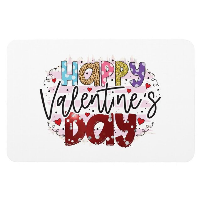 Magnet Flexible Heureuse Sainte-Valentin moderne (Horizontal)