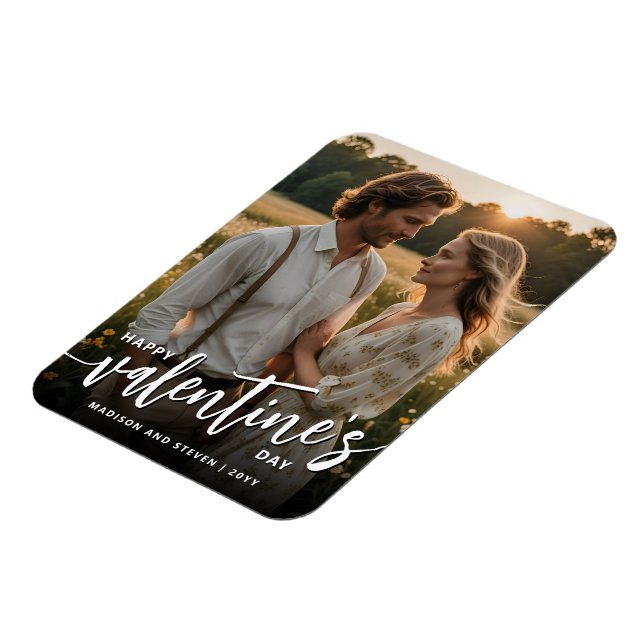 Magnet Flexible Heureuse Sainte-Valentin photo personnalisé Élégan (Côté Gauche)