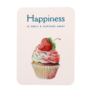 Magnet Flexible Heureux dire fraise Cupcake Sweet Dessert