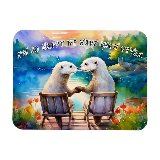 Magnet Flexible Heureux que nous ayons chaque Otter (Horizontal)