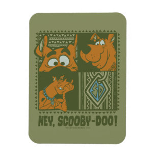 Magnet Flexible Hey Scooby-Doo Carré tribal Graphic