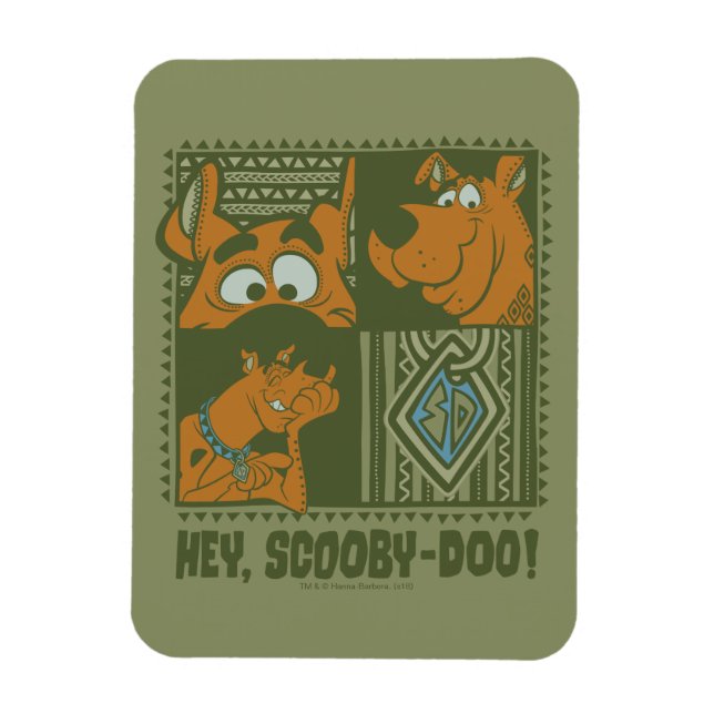 Magnet Flexible Hey Scooby-Doo Carré tribal Graphic (Vertical)