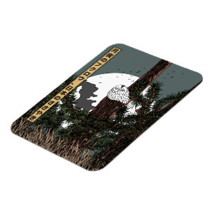 Magnet Flexible Hibou au clair de lune, murmures du Japon
