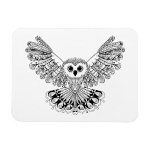 Magnet Flexible Hibou noir de style