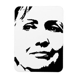 MAGNET FLEXIBLE HILLARY CLINTON INK ART