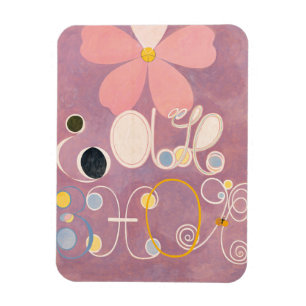 Magnet Flexible Hilma Af Klint, Le Dix Plus Grand No5, Art Abstrai