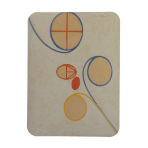 Magnet Flexible Hilma Af Klint, Seven Point Star No2, Art Abstrait