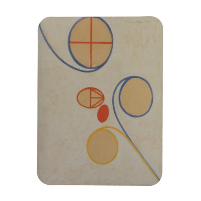 Magnet Flexible Hilma Af Klint, Seven Point Star No2, Art Abstrait (Vertical)