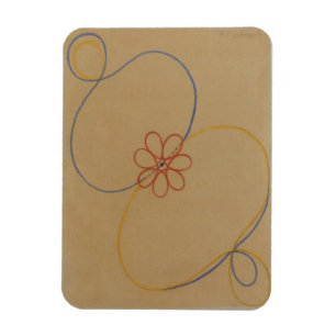 Magnet Flexible Hilma Af Klint, Seven Point Star No5, Art Abstrait