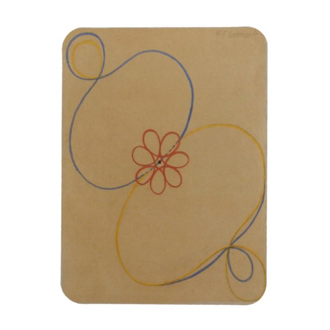 Magnet Flexible Hilma Af Klint, Seven Point Star No5, Art Abstrait (Vertical)