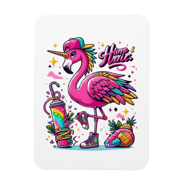 Magnet Flexible Hiphop Flamant rose (Vertical)