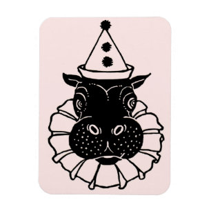 Magnet Flexible hippo dans un casquette de fête