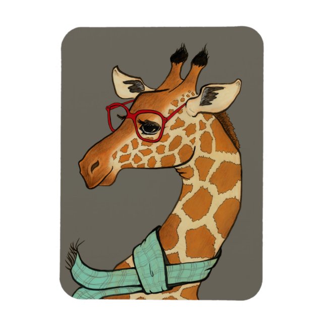 Magnet Flexible Hipster Giraffe (Vertical)