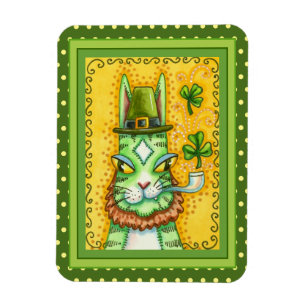 MAGNET FLEXIBLE HISS N'FITZ LEPRECHAUN, ST. CHAT AMUSANT DE LA JOU