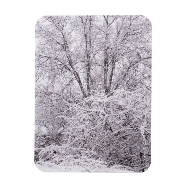 Magnet Flexible Hiver avec paysage neigeux (Vertical)